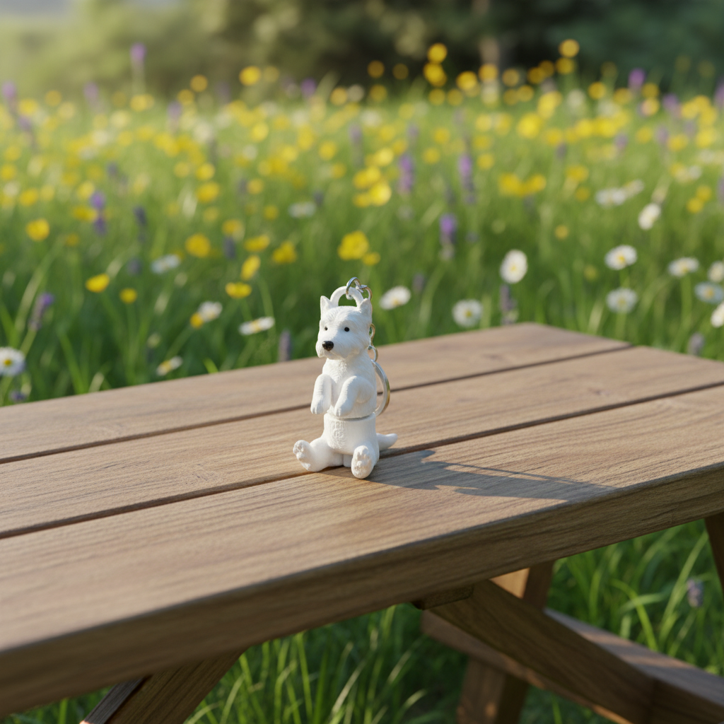 Uroczy brelok West Highland Terrier 3D – idealny prezent dla miłośników psów