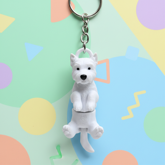 Uroczy brelok 3D West Highland Terrier - idealny dla miłośników psów