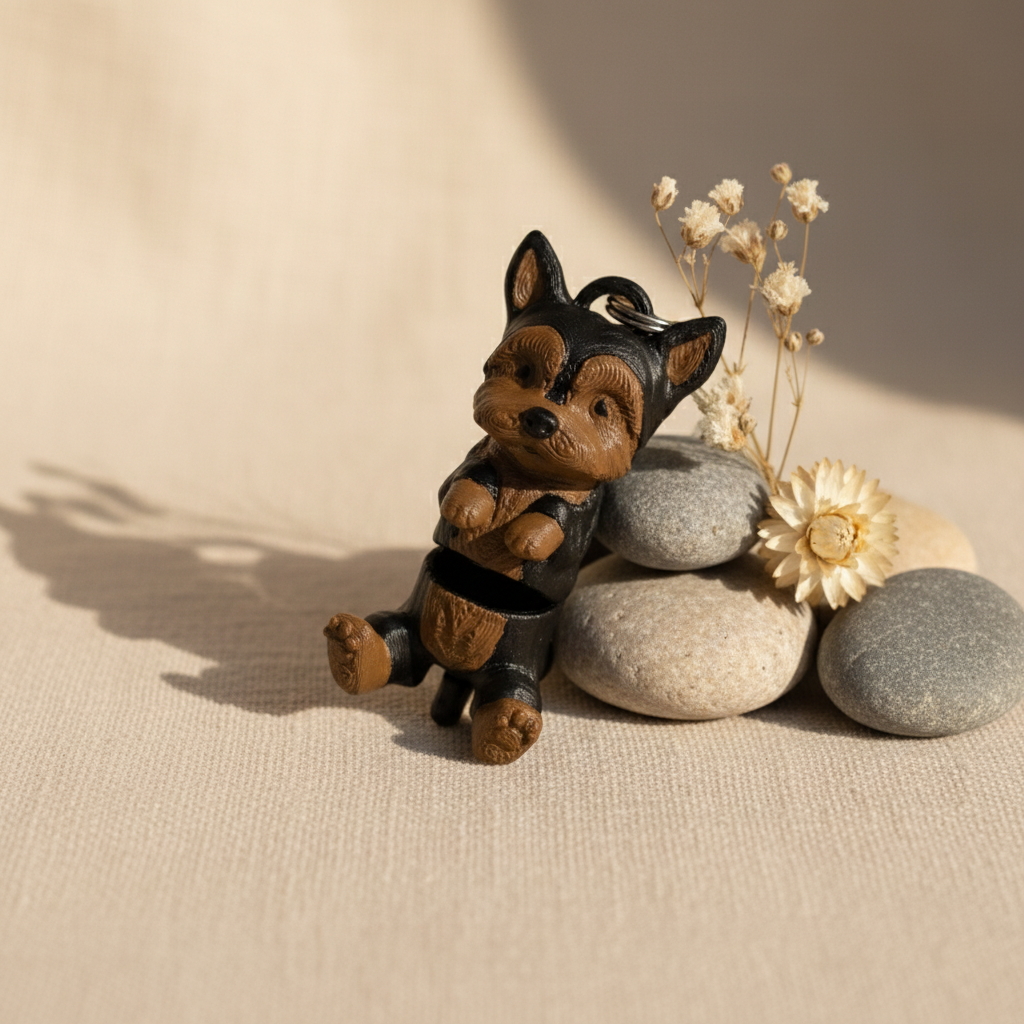 Uroczy brelok Yorkshire Terrier 3D - idealny prezent!