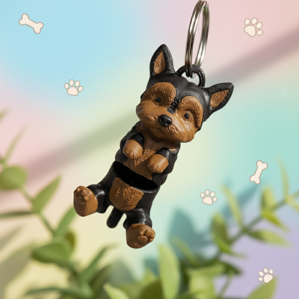 Uroczy brelok 3D Yorkshire Terrier – idealny prezent!