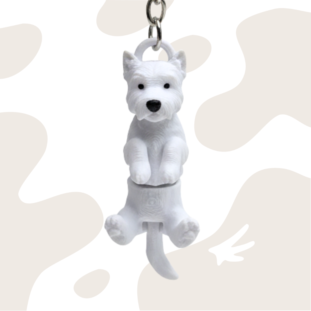 Uroczy brelok West Highland Terrier 3D – idealny dla miłośników psów!